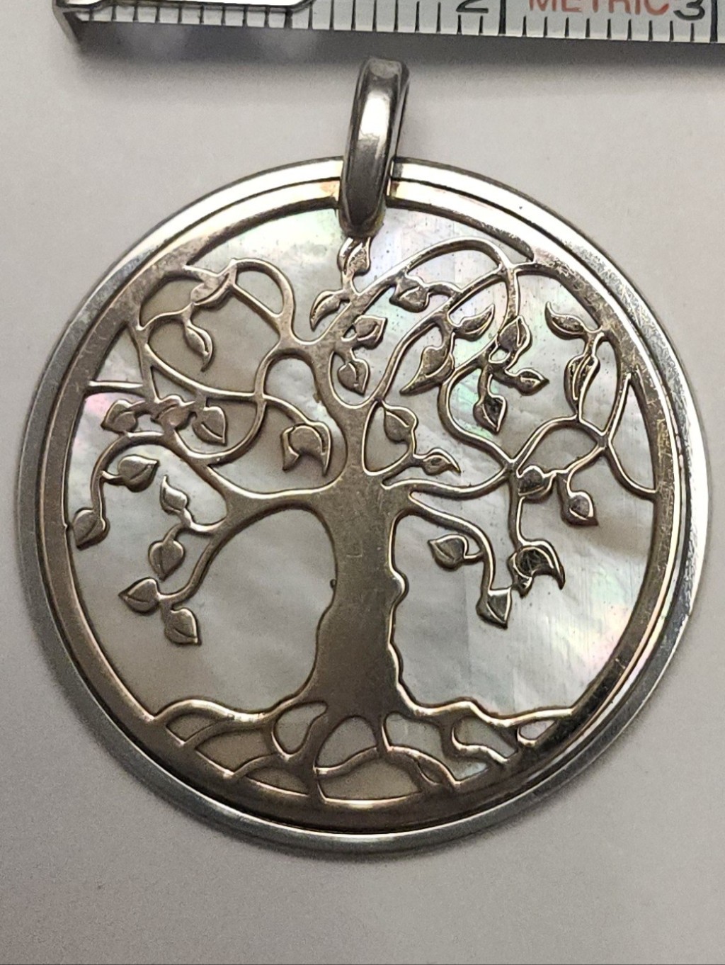 Tree Of Life Mother Of Pearl Pendant - Sterling Silver 925 & Rose Gold Plating